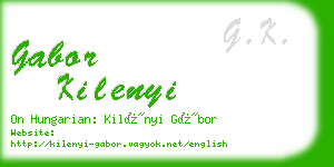 gabor kilenyi business card